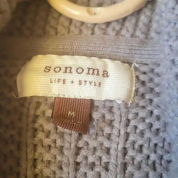 Sonoma cable knit gray sweater - Picture 3 of 6
